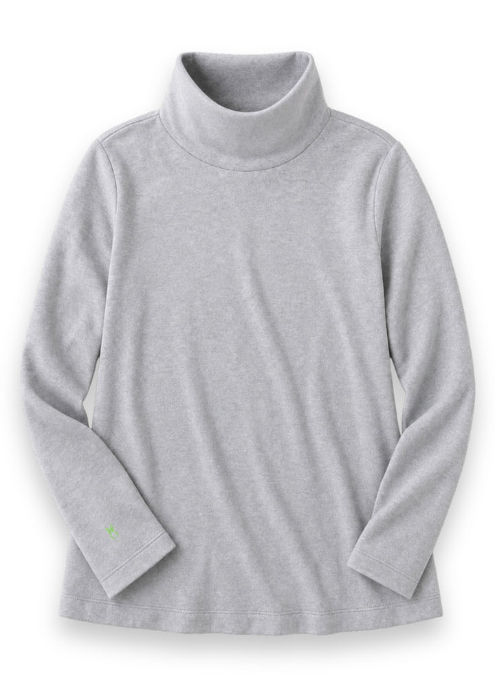 Cobble Hill Turtleneck in French Terry (Heather Grey)
