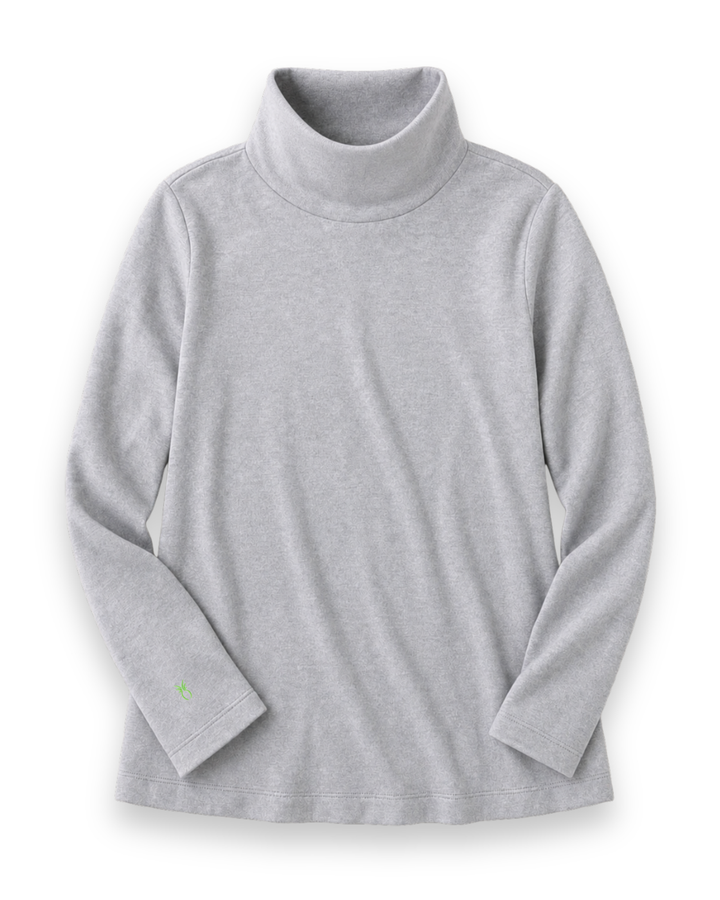 Cobble Hill Turtleneck in French Terry (Heather Grey)