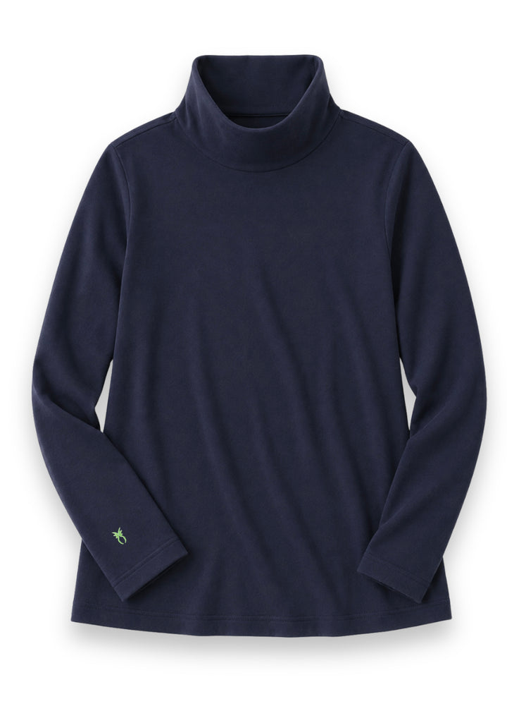 Cobble Hill Turtleneck in French Terry (Navy)