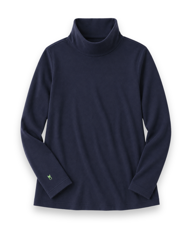Cobble Hill Turtleneck in French Terry (Navy)