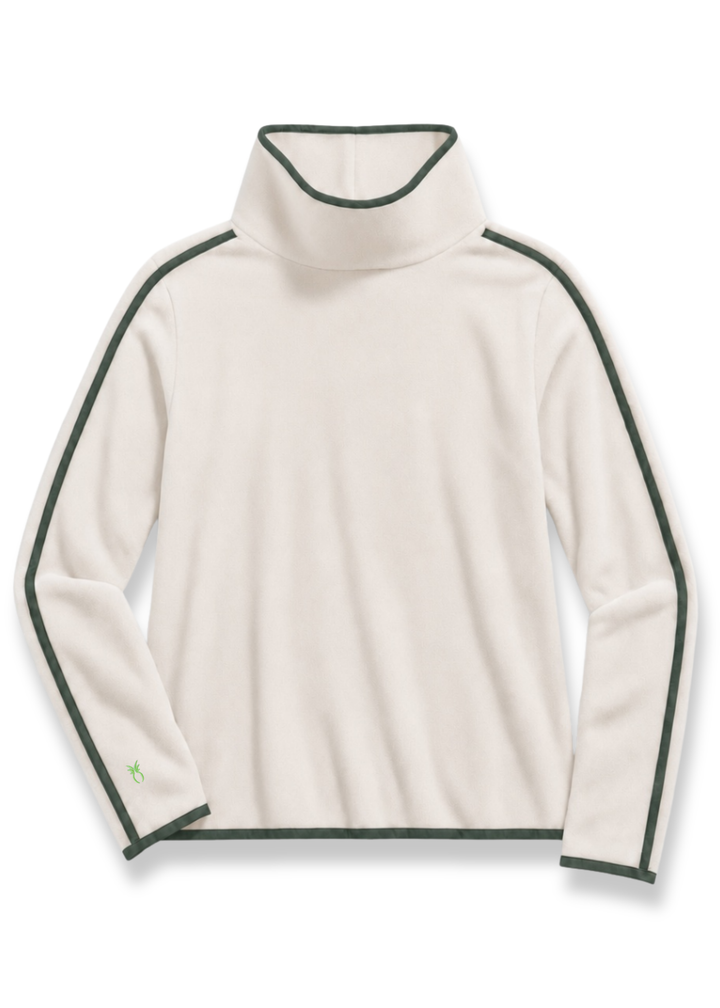 Park Slope with Tipping in Vello Fleece (Cream/Spruce)