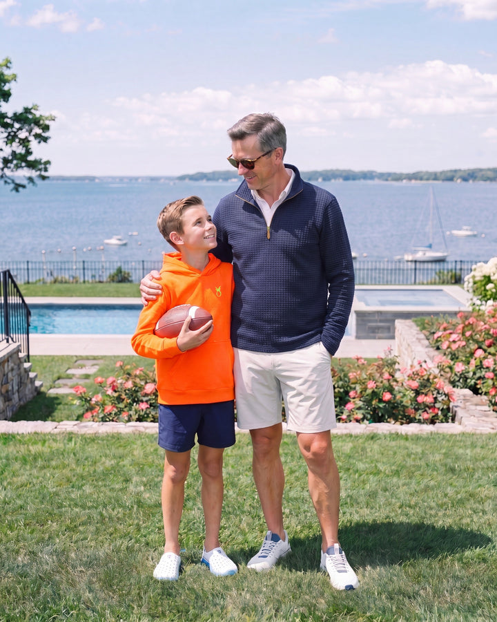 Men's Duffield Pullover in Waffle (Navy)