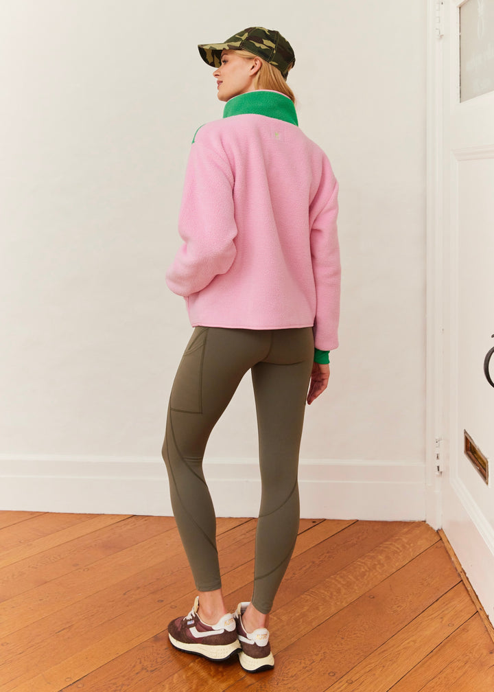 Finlay Pullover in Sherpa Fleece (Prism Pink/Jelly Bean)