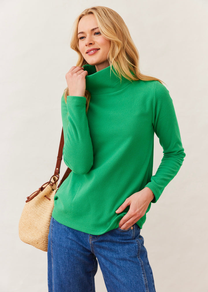 Greenpoint Turtleneck in Terry Fleece (Jelly Bean)