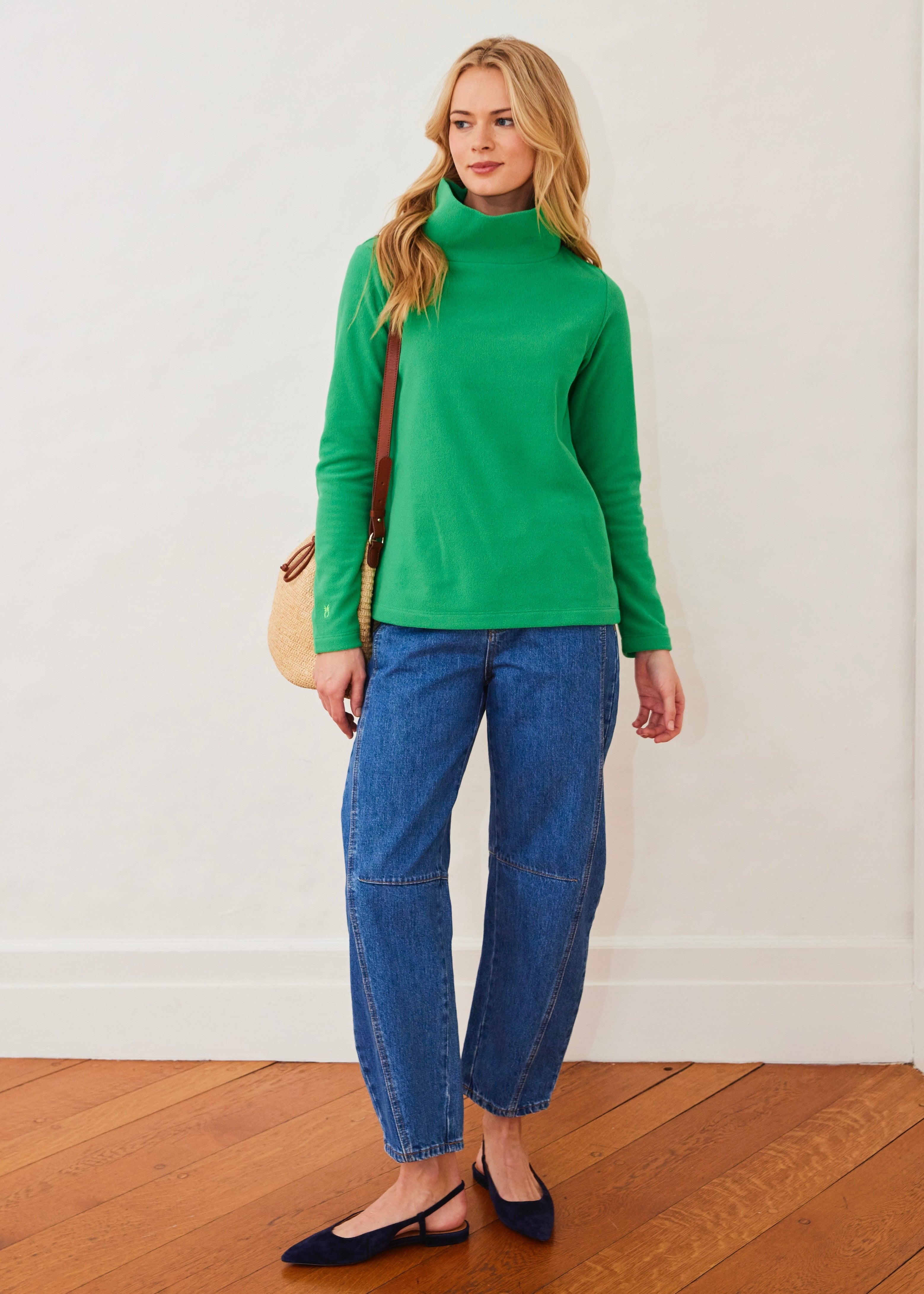 Greenpoint Turtleneck in Terry Fleece (Jelly Bean) – Dudley Stephens