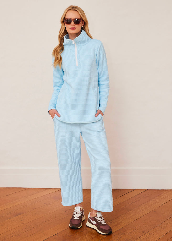 Laurel Pullover in Waffle (Crystal Blue)