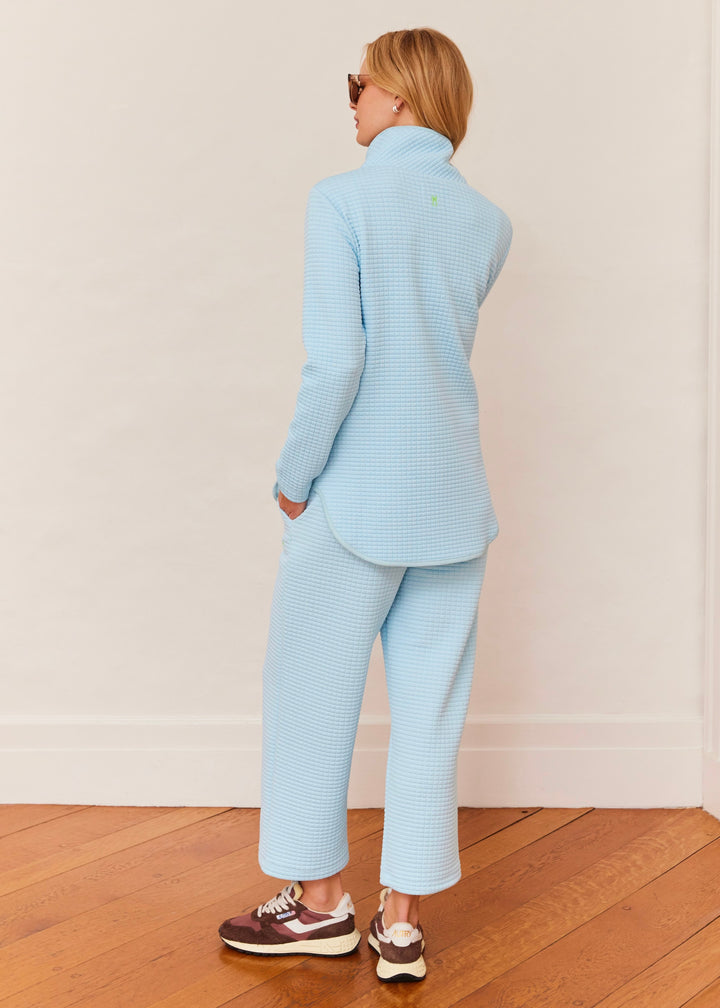 Laurel Pullover in Waffle (Crystal Blue)