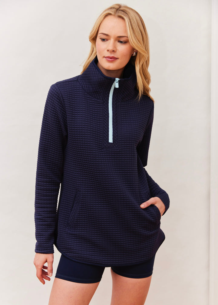 Laurel Pullover in Waffle (Navy)
