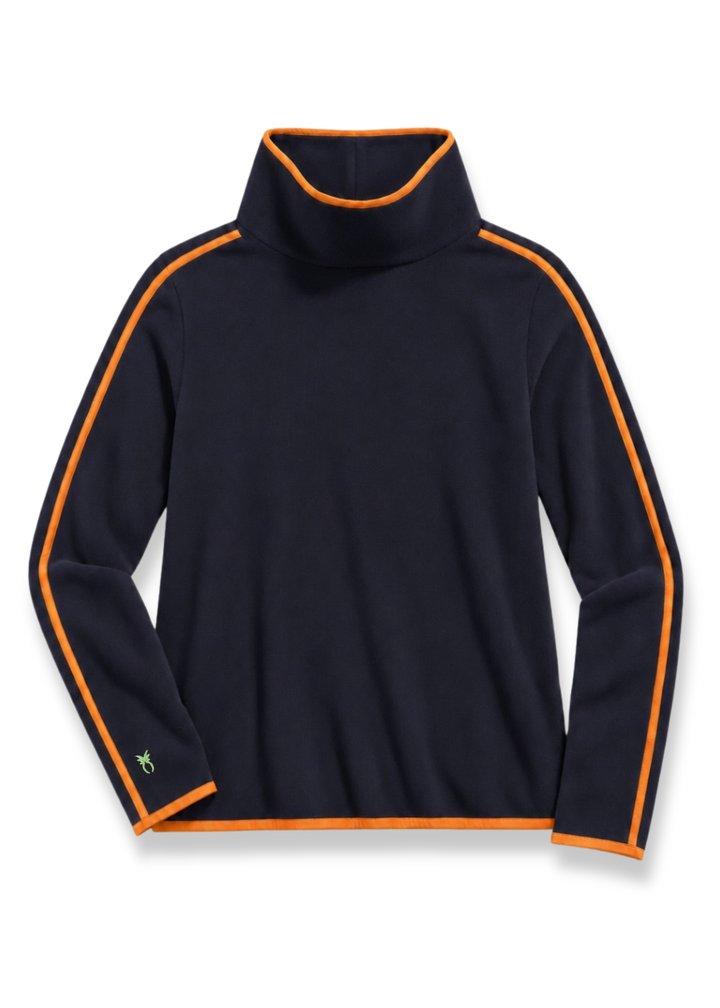 Park Slope with Tipping in Vello Fleece (Navy/Orange)