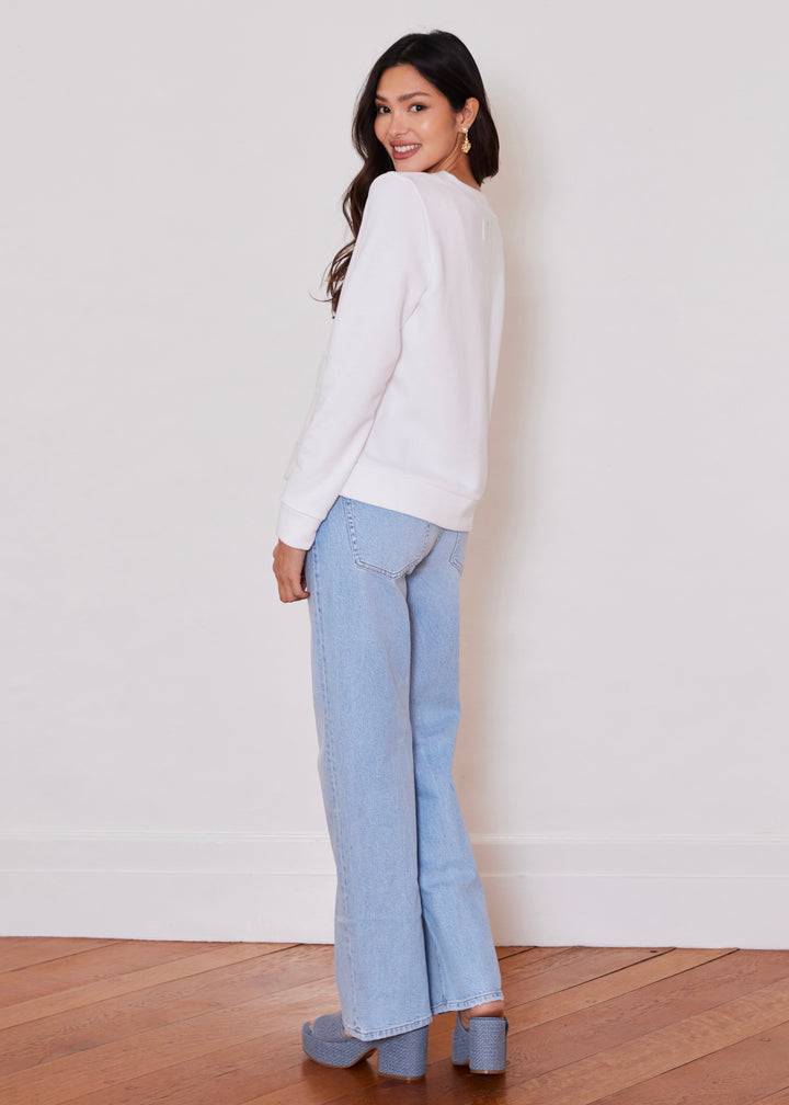 Paloma Cardigan in French Terry (White)