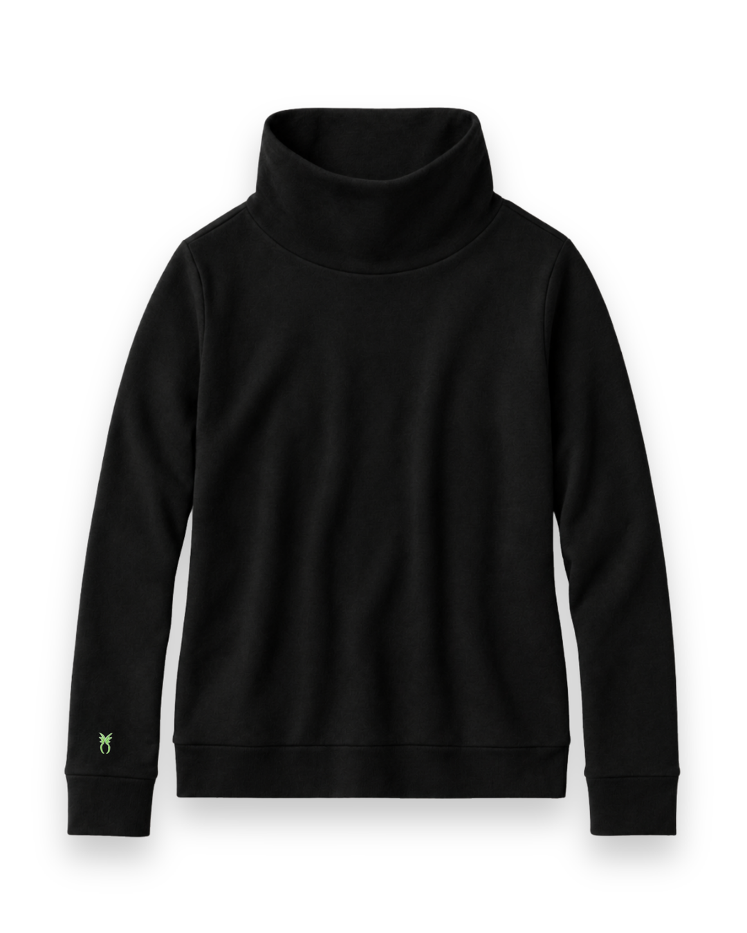 Park Slope Turtleneck in French Terry (Black)