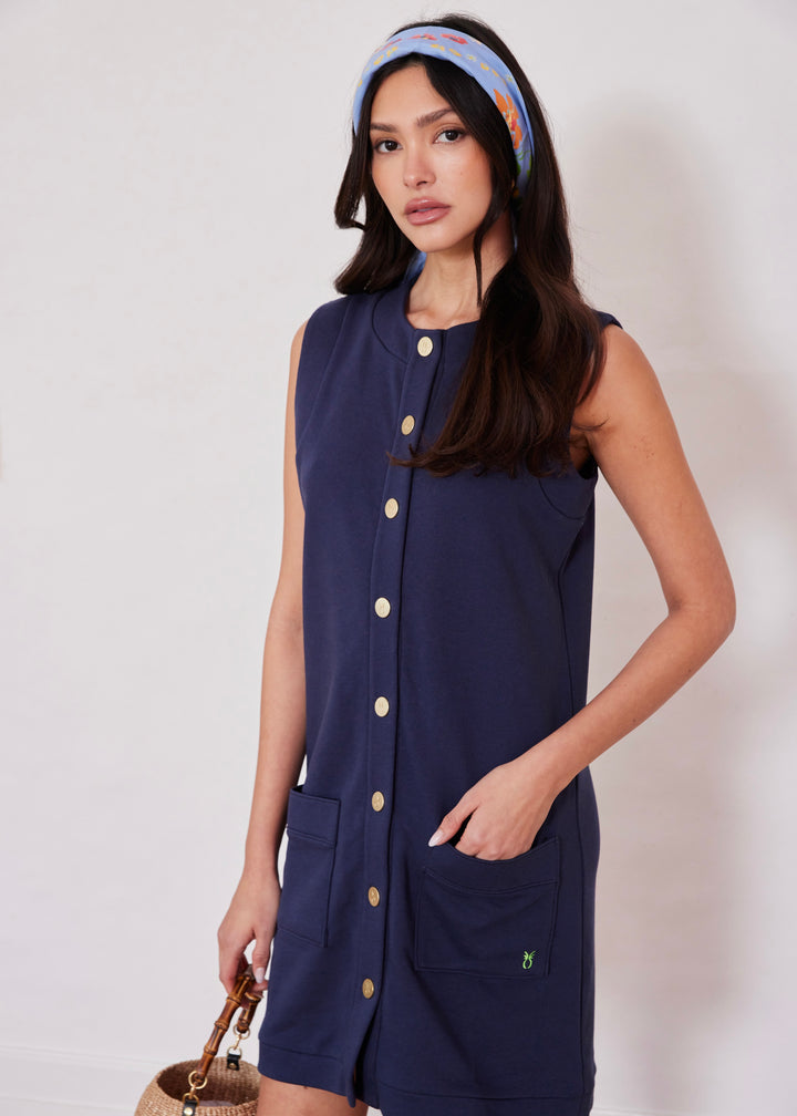 Portside Coverup in French Terry (Navy)