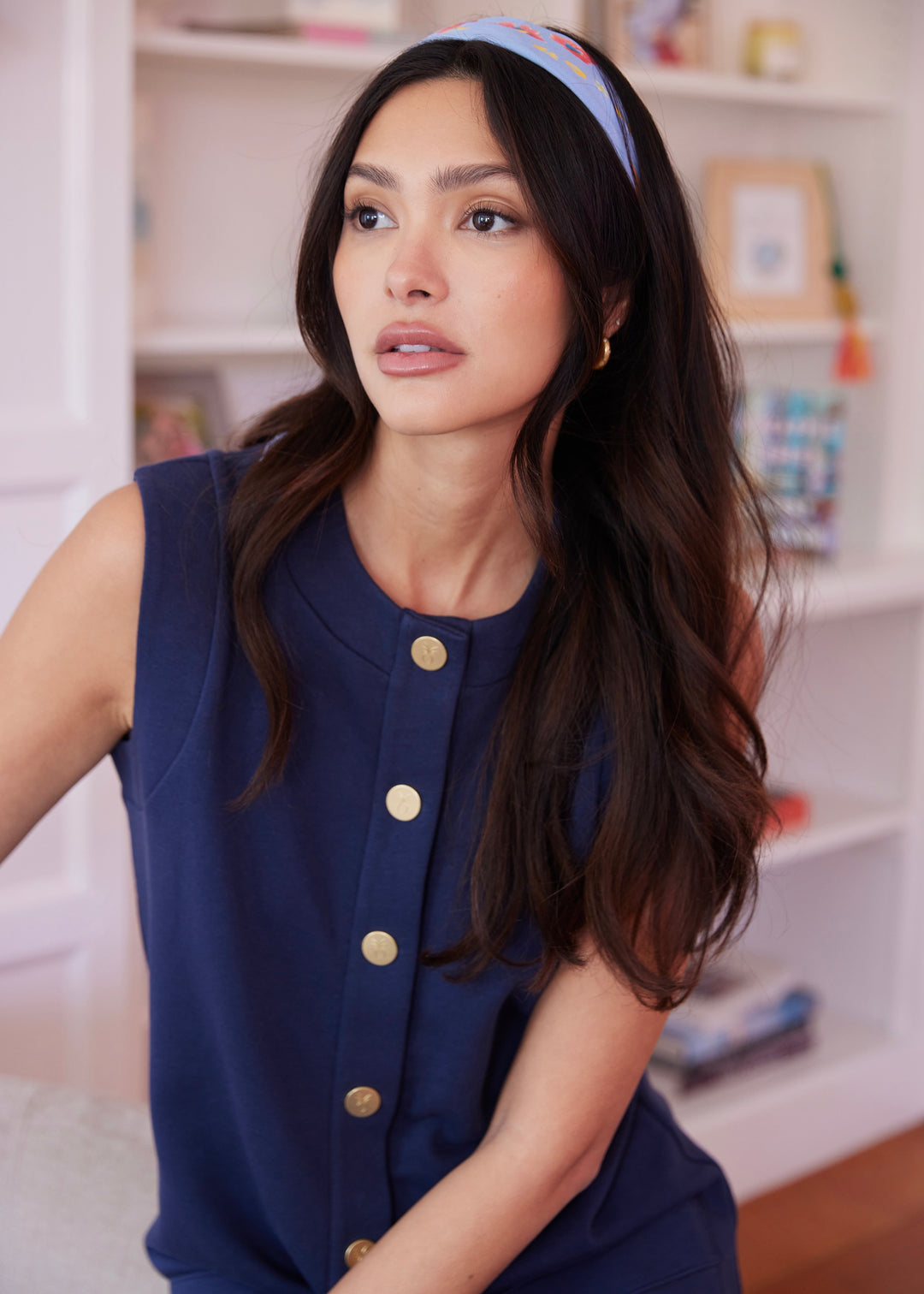 Portside Coverup in French Terry (Navy)