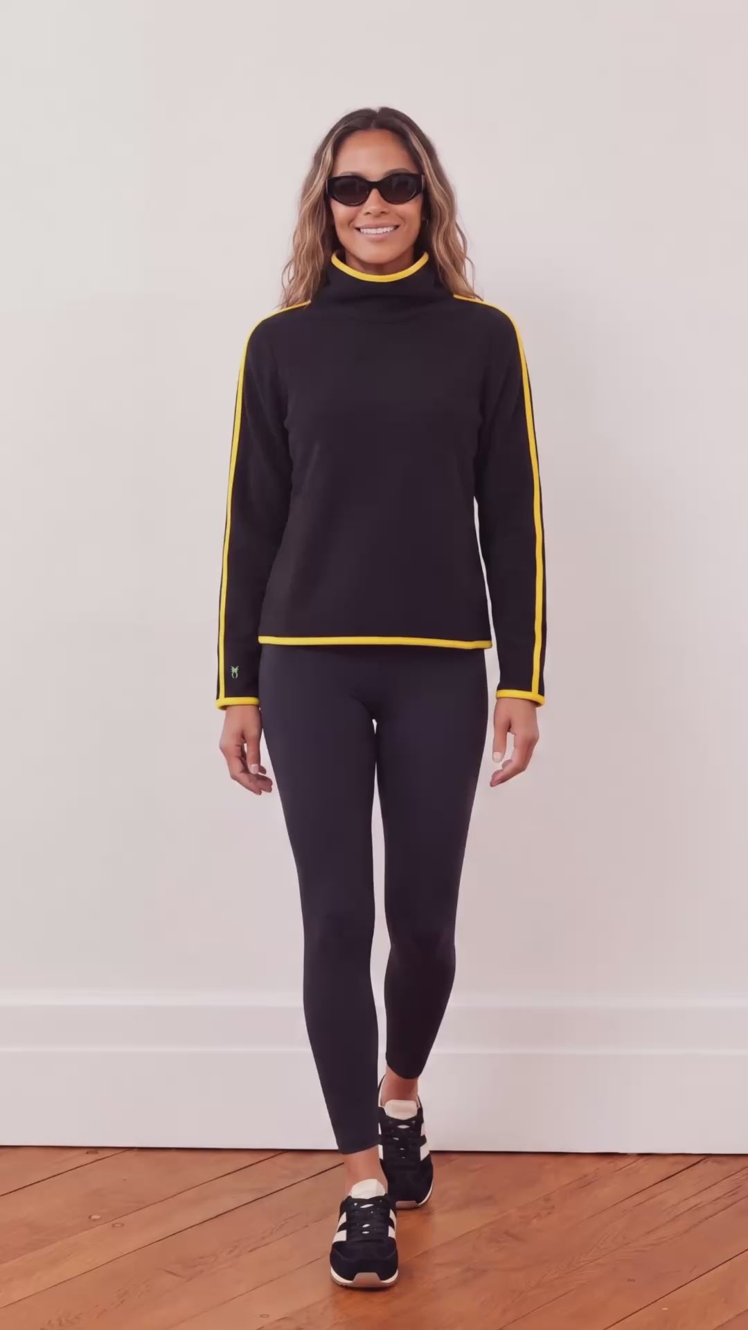 Park Slope with Tipping in Vello Fleece (Black/Marigold)