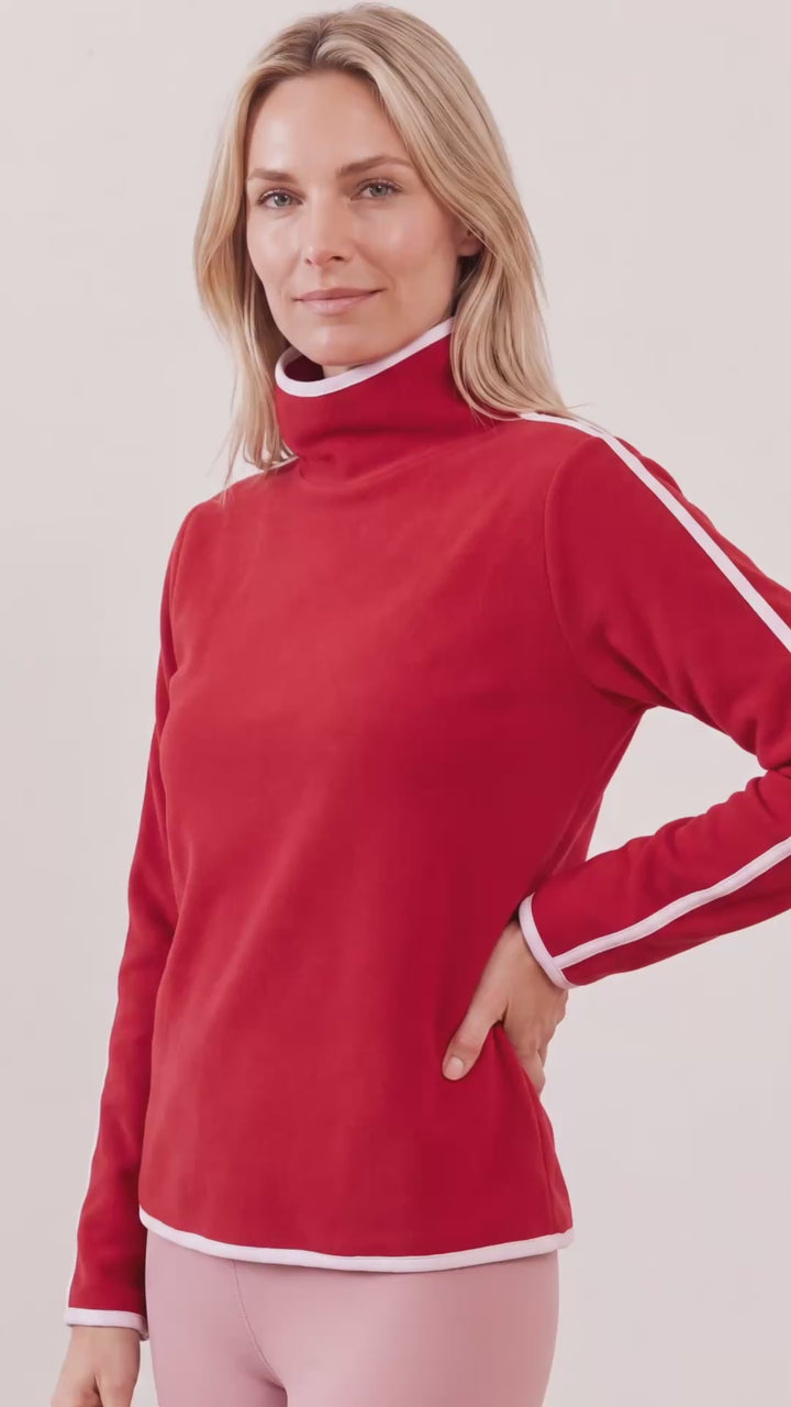 Park Slope with Tipping in Vello Fleece (Winterberry/White)