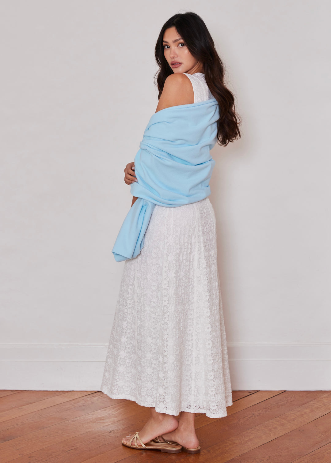 Shoreline Scarf in Terry Fleece (Crystal Blue)