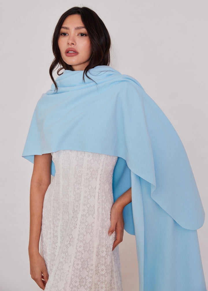 Shoreline Scarf in Terry Fleece (Crystal Blue)