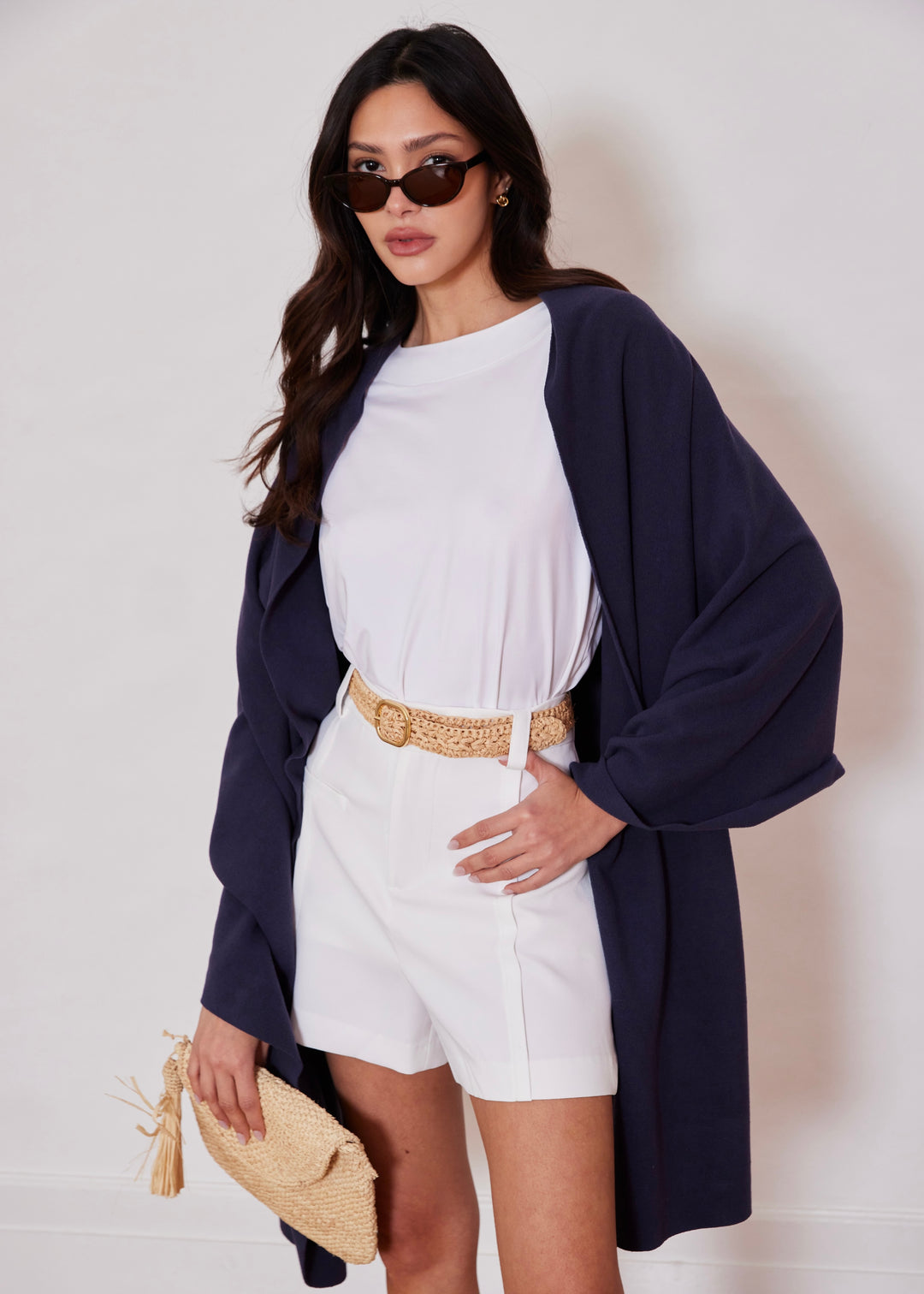 Shoreline Scarf in Terry Fleece (Navy)
