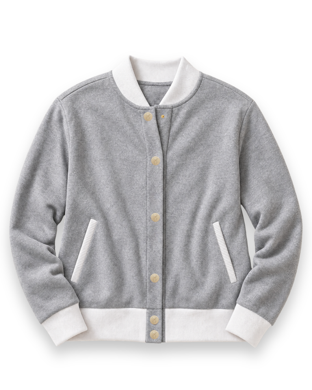 Stadium Jacket in French Terry (Heather Grey)