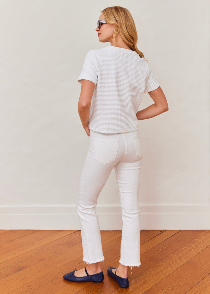 Surfside Tee in Waffle (White)