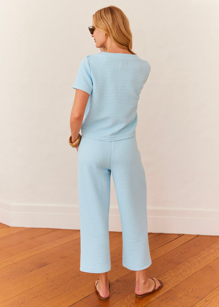 Surfside Tee in Waffle (Crystal Blue)