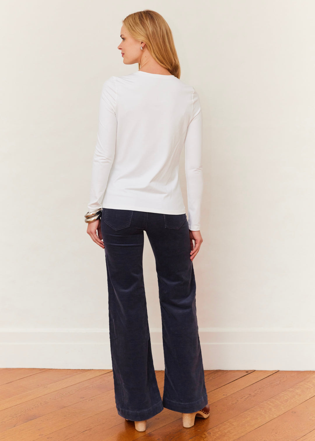 Tillary Crewneck in Repreve® Stretch (White)