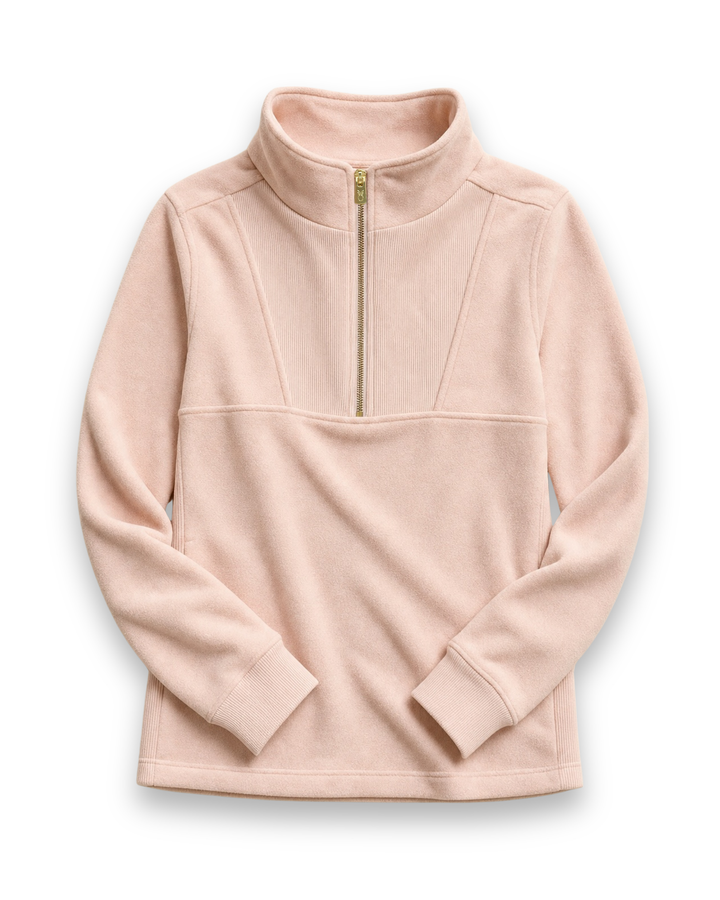 Waverly Pullover in Vello Fleece (Powder Blush)