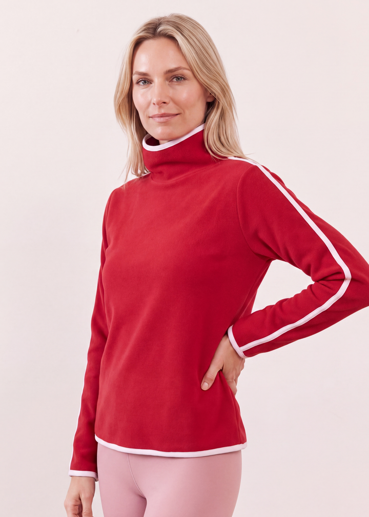 Park Slope with Tipping in Vello Fleece (Winterberry/White)