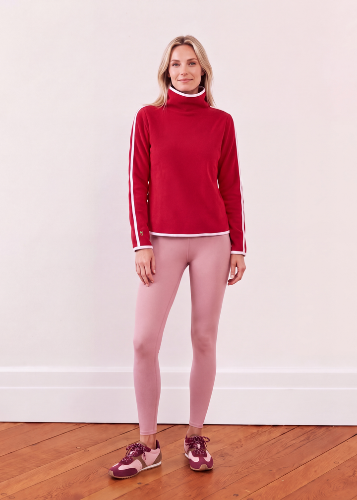 Park Slope with Tipping in Vello Fleece (Winterberry/White)