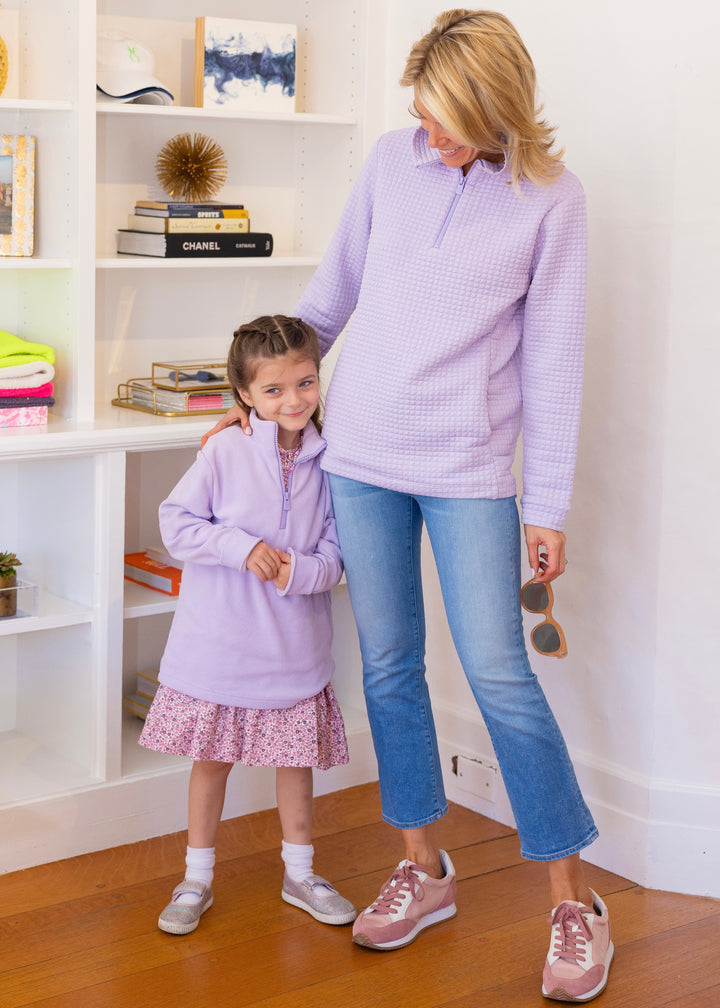 Kids Windabout Pullover in Terry Fleece (Lavender)
