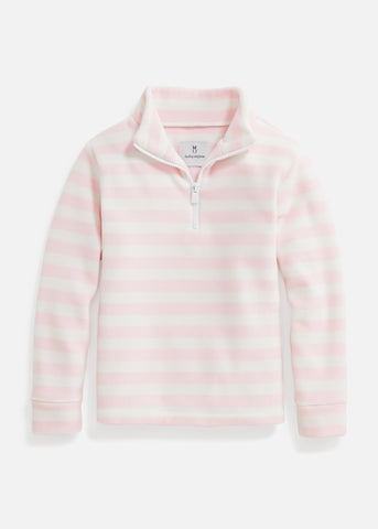 Kids Windabout Pullover in Striped Fleece (Pink / White) – Dudley Stephens